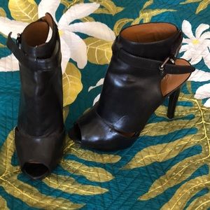 Kenneth Cole Black Open Toe Booties